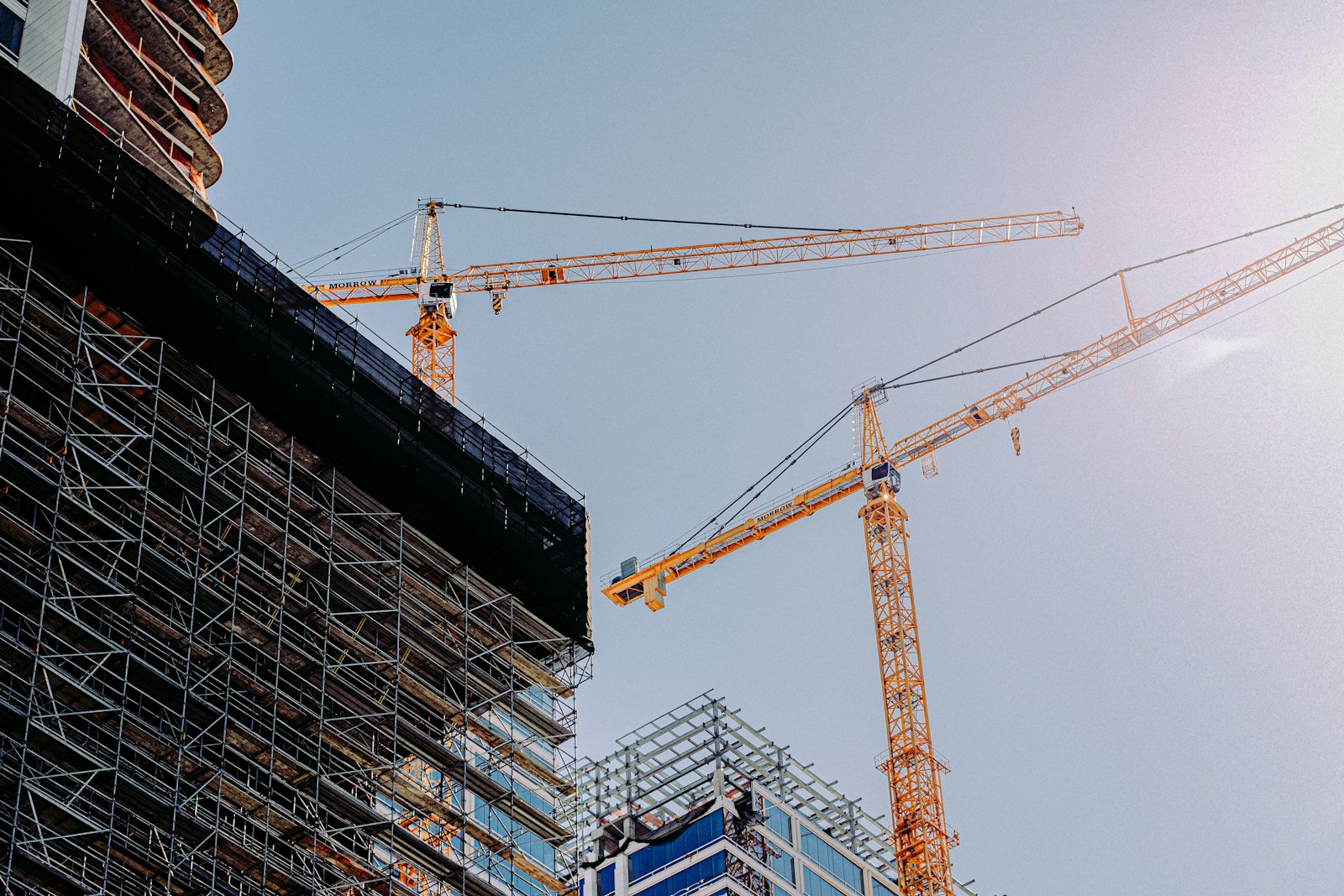 High rise construction site